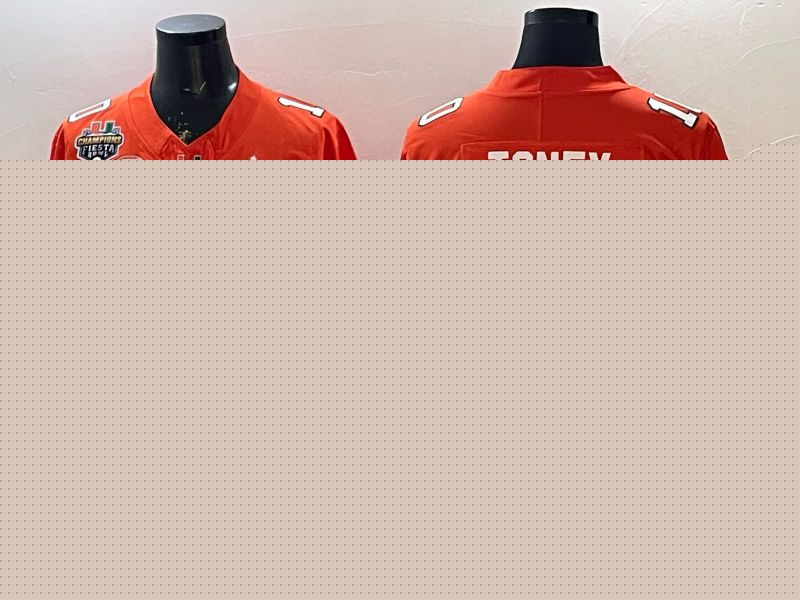 Men 2026 Miami Hurricanes #10 Toney Orange 3th generations Limited NCAA Jersey 053